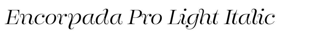 Encorpada Pro Light Italic